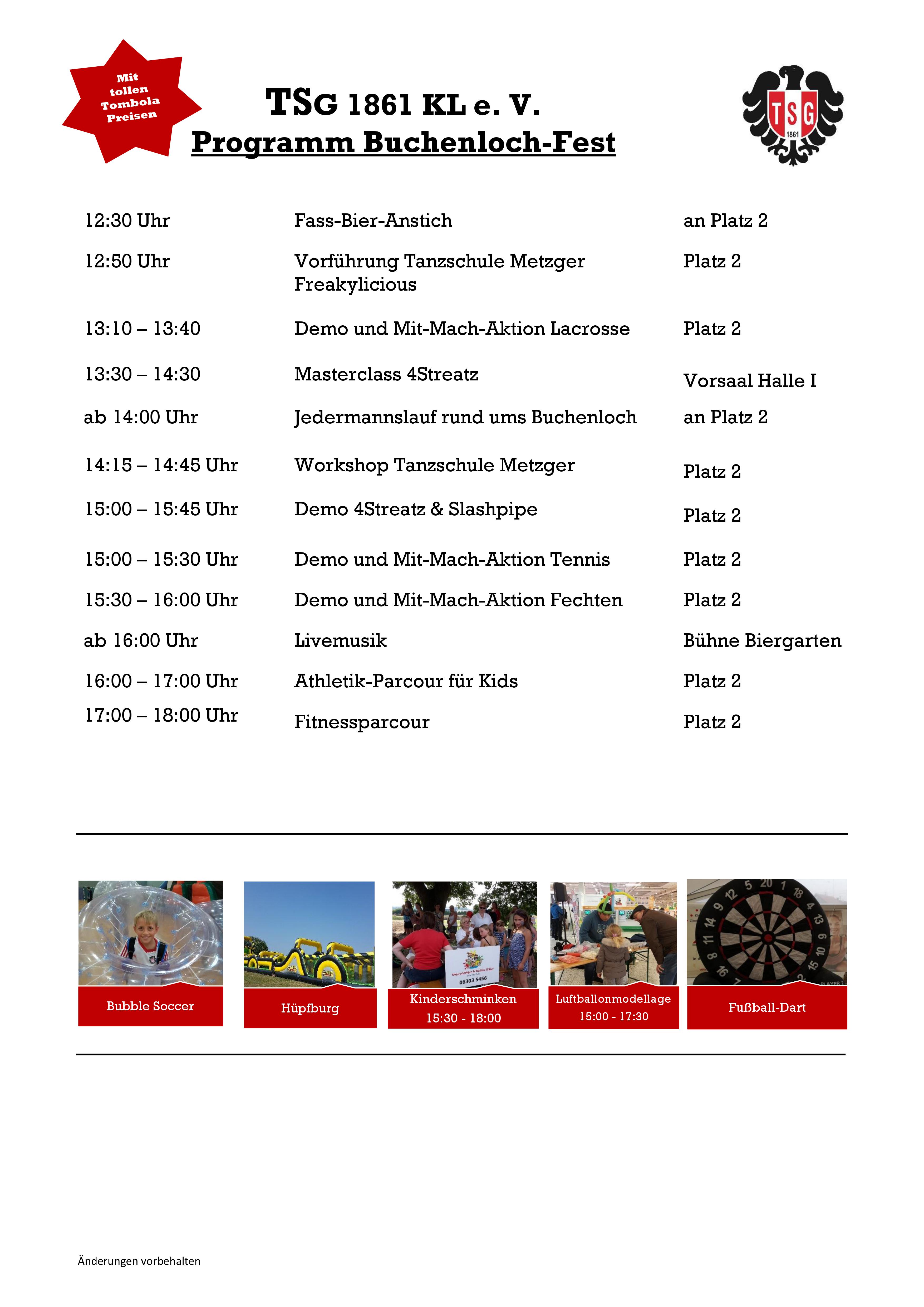 Buchenloch-Fest Programm 2019